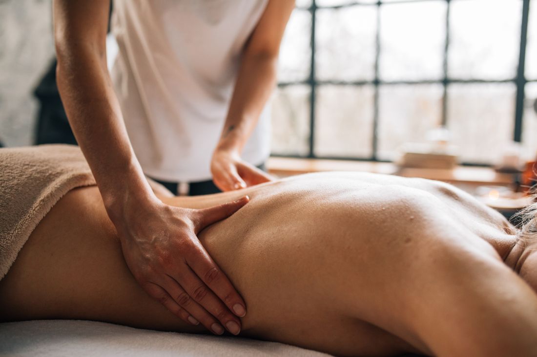 Serene spa massage room